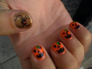 Unhas decoradas, halloween.