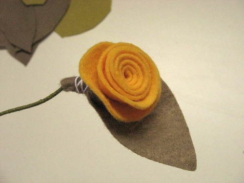 Flores de feltro, tutorial.