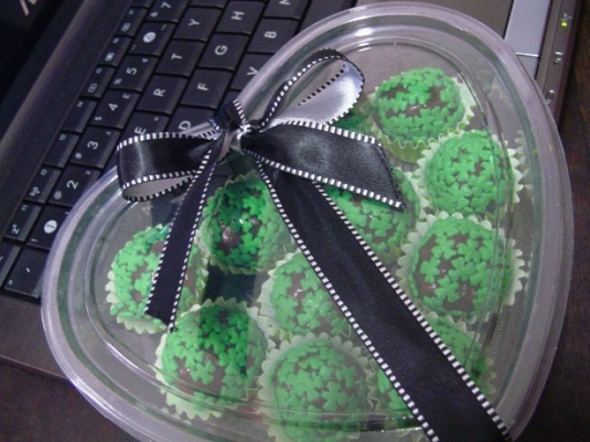 Festa Lembrancinha,brigadeiro de menta.