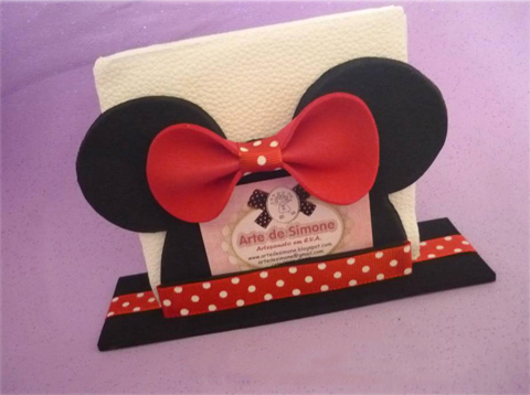 Enfeite para mesa, tema Minnie.