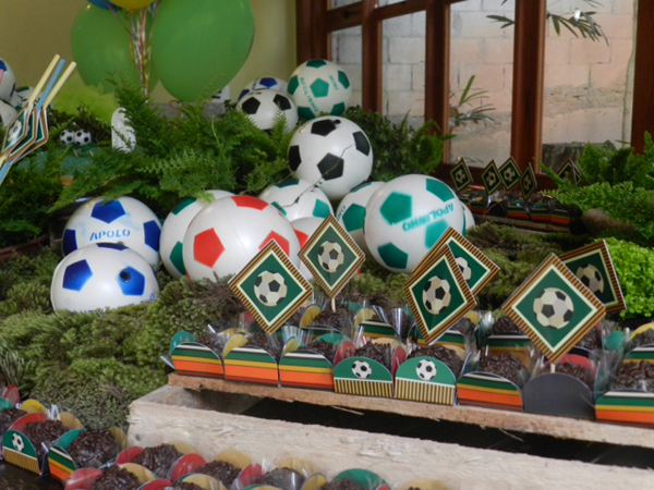 Festa futebol, detalhes.