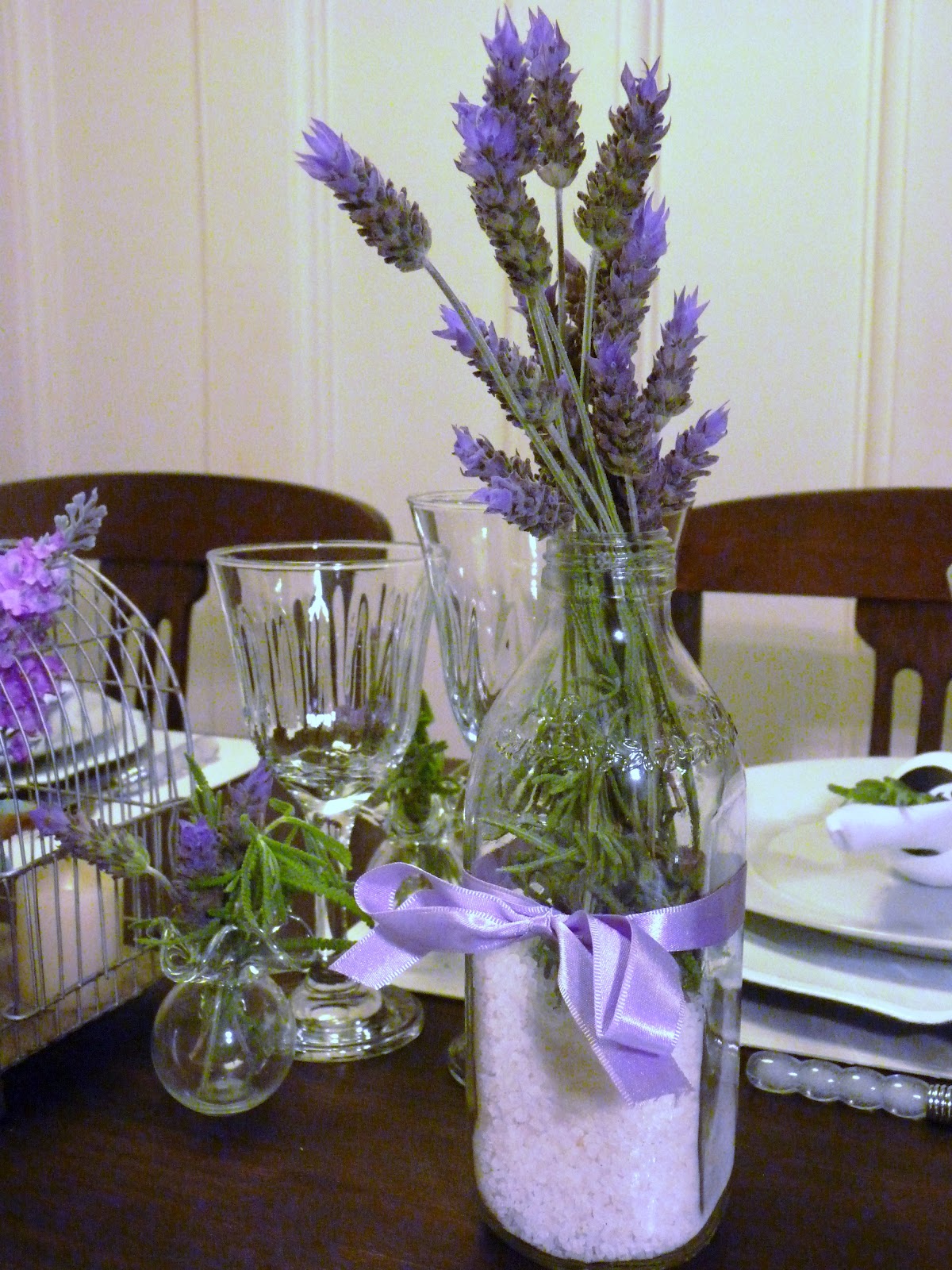 Lavanda na decoração festiva