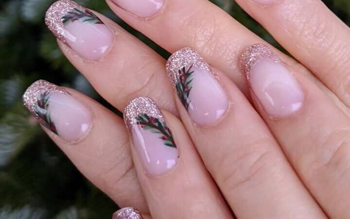 Unhas decoradas para o Natal