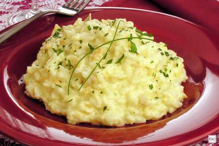 Risoto de bacalhau servindo 12 pessoas