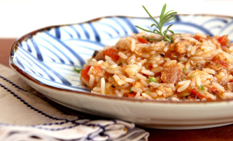 Arroz com sardinha servindo 40 pessoas