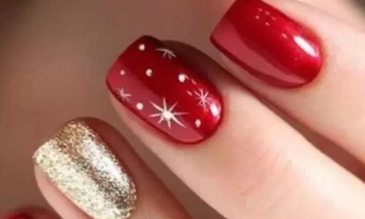 Unhas decoradas para o Natal