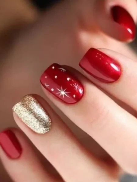 Unhas decoradas para o Natal