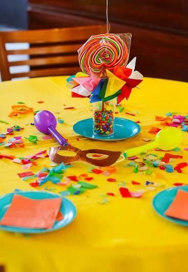 Cardápio para uma festa infantil de carnaval