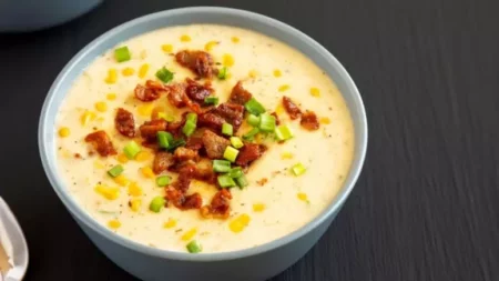 Creme de feijão com bacon servindo 20 pessoas